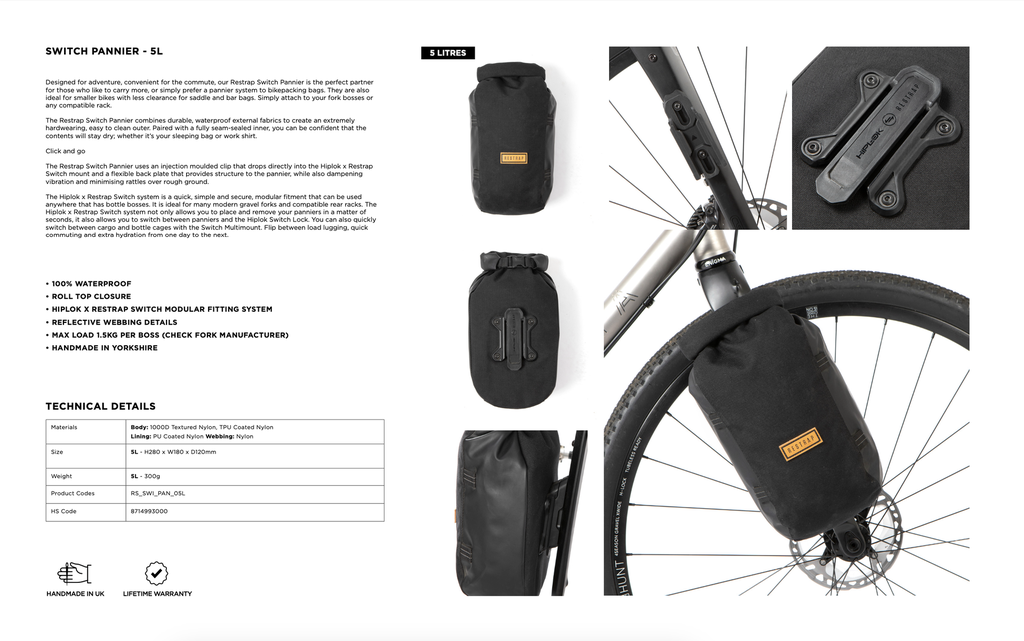 Switch Pannier - 5 Litres